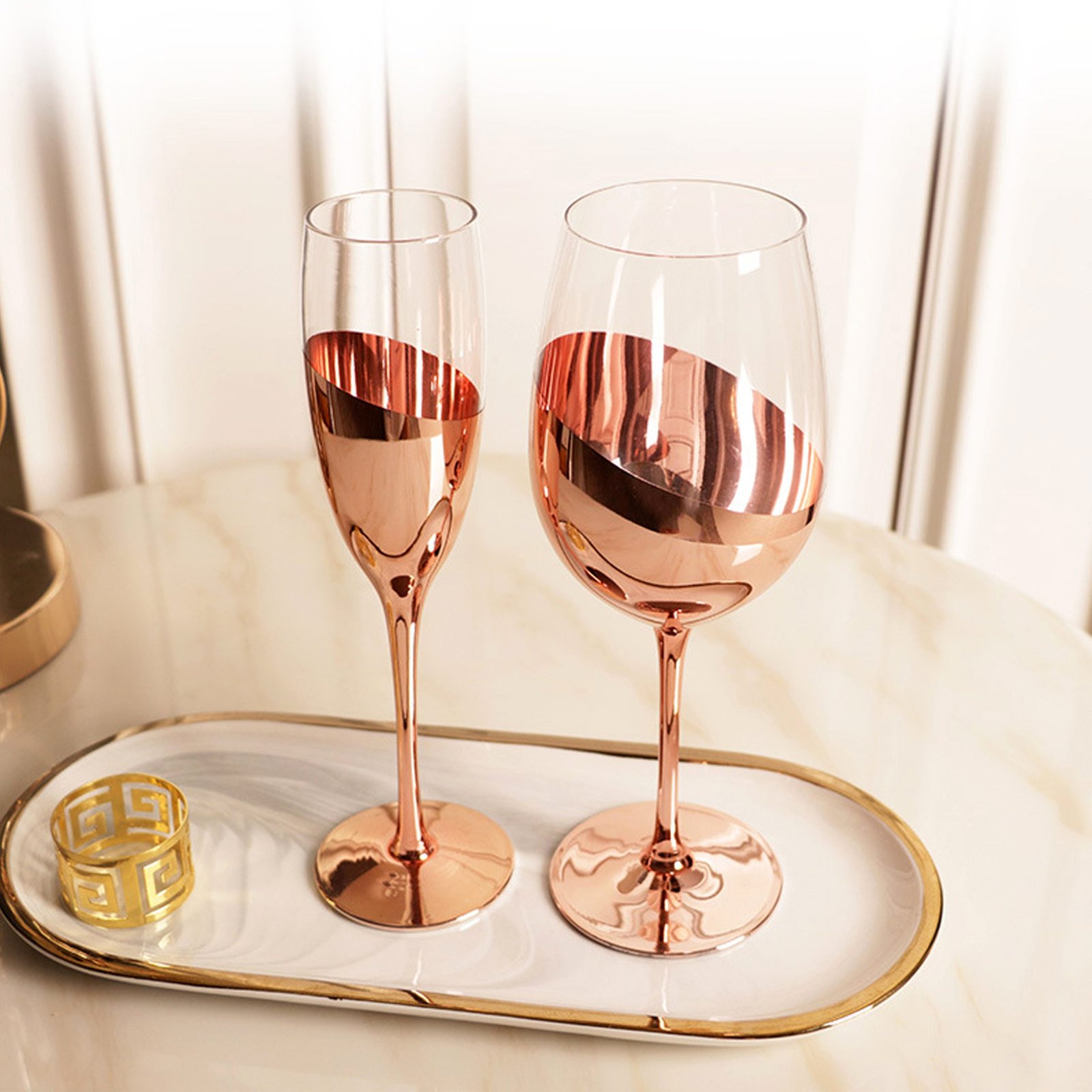 Set de 2 Copas de Vino ENCOBRIZADO - Regalos Corporativos