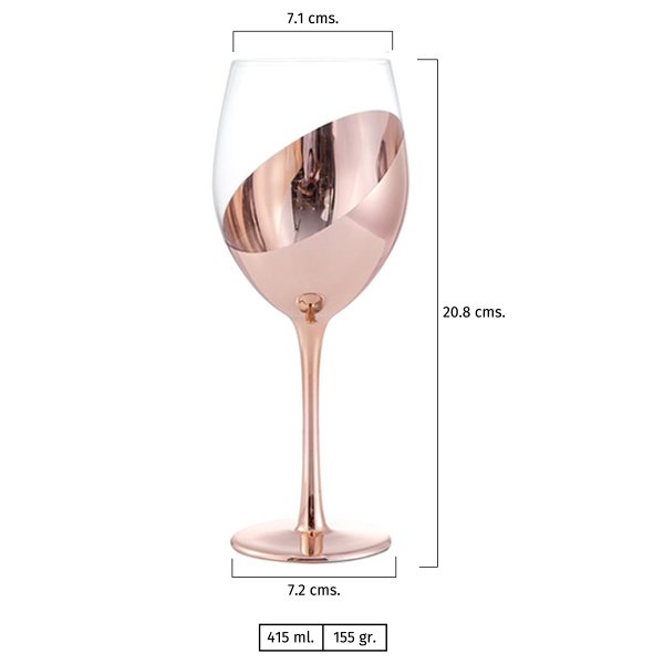 Set de 2 Copas de Vino ENCOBRIZADO - Regalos Corporativos