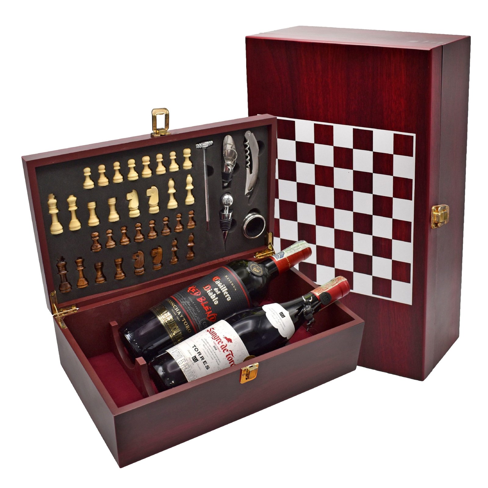 Juego Cachos Ajedrez Caoba Set - Regalos Corporativos