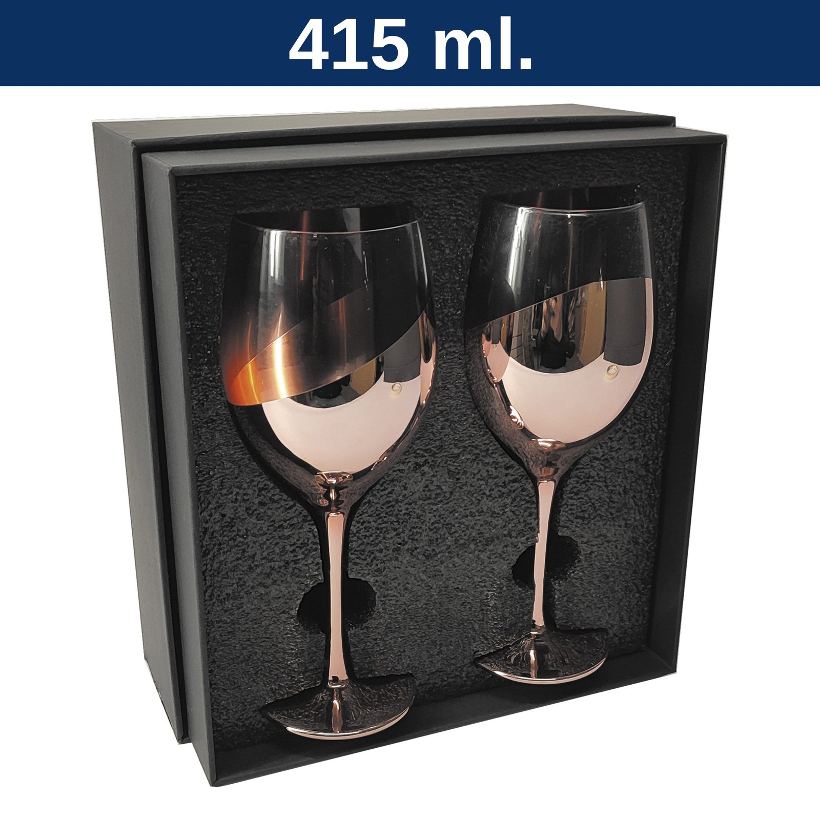Set de 2 Copas de Vino ENCOBRIZADO - Regalos Corporativos