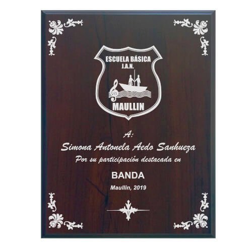 Galvano Madera Retablo MDF Enchape Nogal VL - Regalos Corporativos
