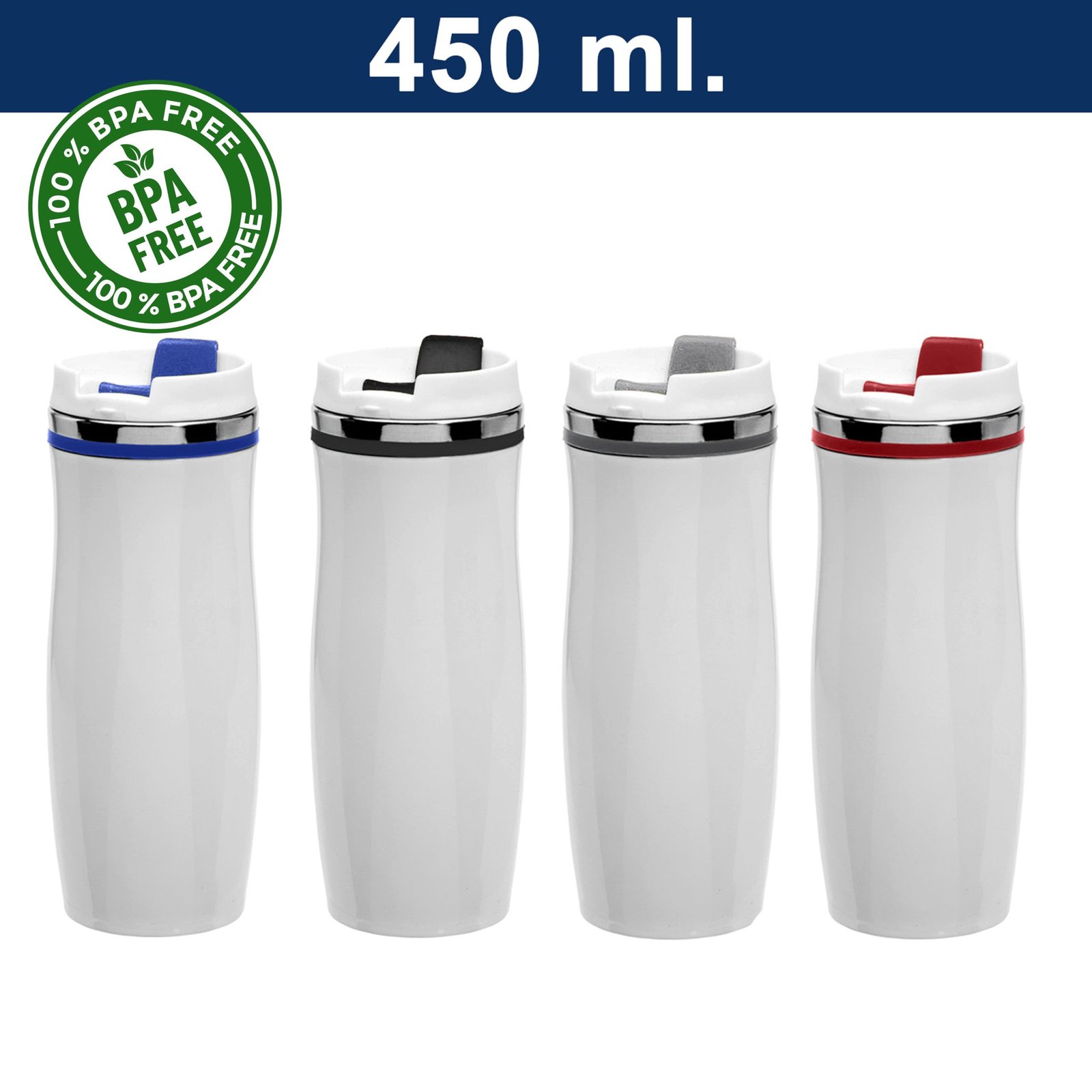Mug Térmico Acero inoxidable Blanco - Regalos Corporativos