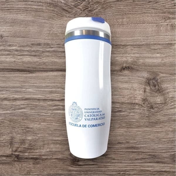 Mug Térmico Acero inoxidable Blanco personalizado para Universidad Católica de Chile