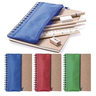Set Cuaderno - Libreta Tapa Cartón + Estuche - Regalos Corporativos