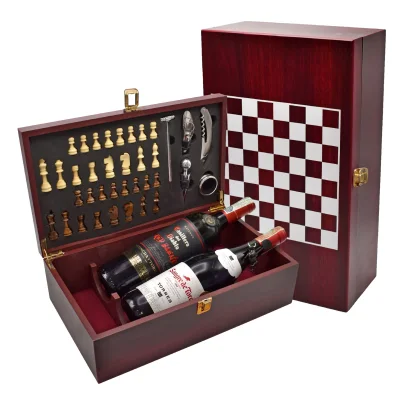 Juego Cachos Ajedrez Caoba Set - Regalos Corporativos