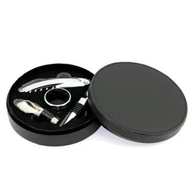 Set de Vino Símil Cuero - Regalos Corporativos