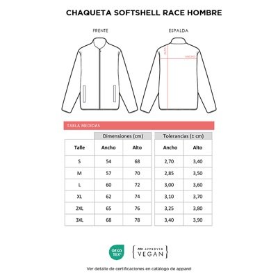 Chaqueta Softshell Race Hombre - Regalos Corporativos