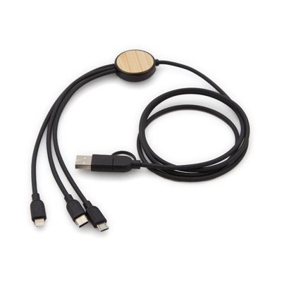 Cable 3 en 1 Bamboo - Regalos Corporativos