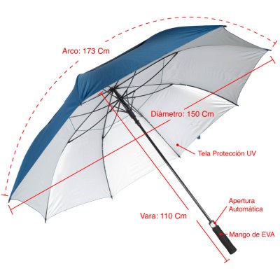 Miniatura 29 de Paraguas Gigante de Golf WINDPROOF, tela UV