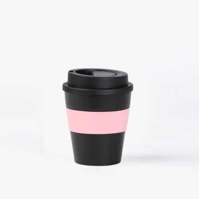 Mug Express Cup "BLACK" 356cc con banda silicona - Regalos Corporativos