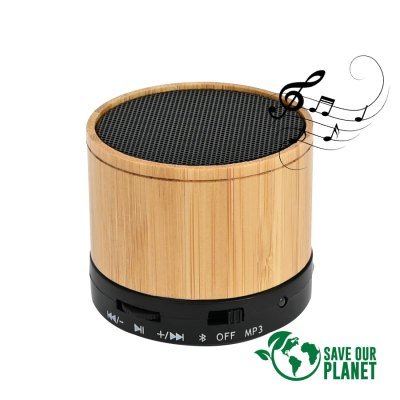 Parlante Altavoz Bluetooth de Bamboo "WAVE" - Regalos Corporativos