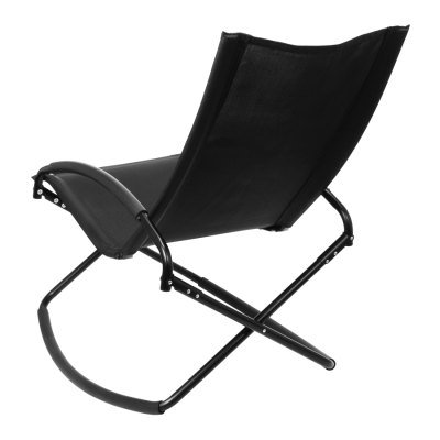 Silla mecedora negra con apoya-brazos - Regalos Corporativos