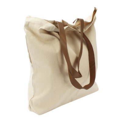 Bolsa de Compras 10oz Canvas asas Cuero - Regalos Corporativos