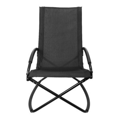 Silla mecedora negra con apoya-brazos - Regalos Corporativos