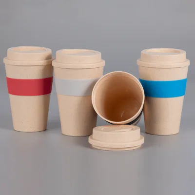 Mug Eco Cup "WHEAT STRAW" 355cc con banda silicona - Regalos Corporativos