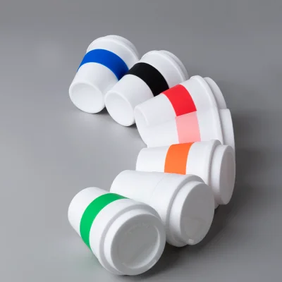 Mug Express Cup "WHITE" 356cc con banda silicona - Regalos Corporativos