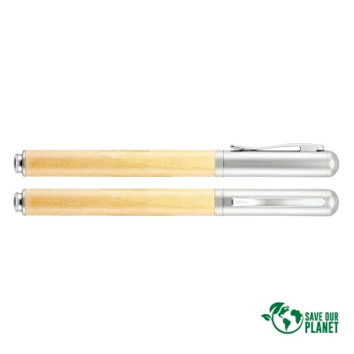 Roller Pen Bamboo y Metal - Regalos Corporativos