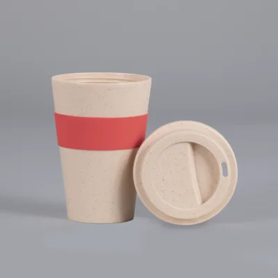 Mug Eco Cup "WHEAT STRAW" 355cc con banda silicona - Regalos Corporativos