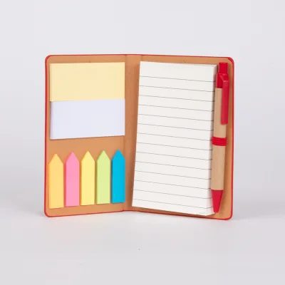 Libreta Memo Set "AURORA" de Eco-Cuero, con Bolígrafo. - Regalos Corporativos