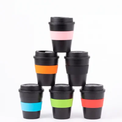Mug Express Cup "BLACK" 356cc con banda silicona - Regalos Corporativos