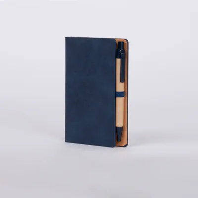 Libreta Memo Set "AURORA" de Eco-Cuero, con Bolígrafo. - Regalos Corporativos