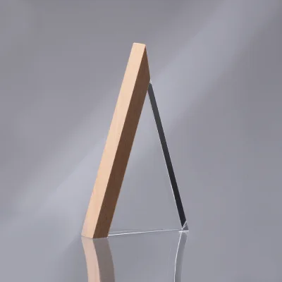 Trofeo Galvano de Madera y Cristal "Triangle" - Regalos Corporativos