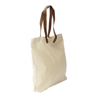 Bolsa de Compras 10oz Canvas asas Cuero - Regalos Corporativos