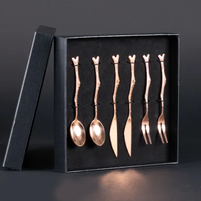 Deluxe Set de Cubiertos encobrizados para cóctel - Regalos Corporativos
