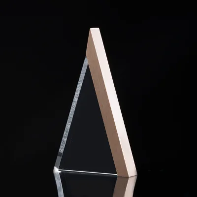Trofeo Galvano de Madera y Cristal "Triangle" - Regalos Corporativos