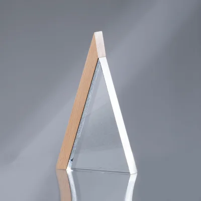 Trofeo Galvano de Madera y Cristal "Triangle" - Regalos Corporativos