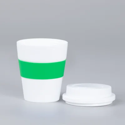 Mug Express Cup "WHITE" 356cc con banda silicona - Regalos Corporativos