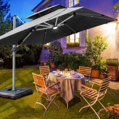 Quitasol WINDPROOF - UV - LED de 3x3M - Regalos Corporativos