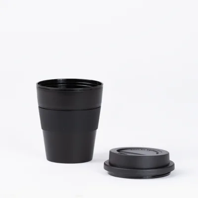 Mug Express Cup "BLACK" 356cc con banda silicona - Regalos Corporativos