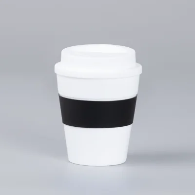 Mug Express Cup "WHITE" 356cc con banda silicona - Regalos Corporativos