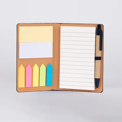 Libreta Memo Set "AURORA" de Eco-Cuero, con Bolígrafo. - Regalos Corporativos