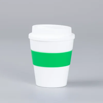 Mug Express Cup "WHITE" 356cc con banda silicona - Regalos Corporativos