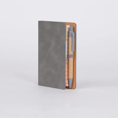 Libreta Memo Set "AURORA" de Eco-Cuero, con Bolígrafo. - Regalos Corporativos