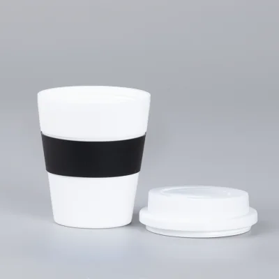 Mug Express Cup "WHITE" 356cc con banda silicona - Regalos Corporativos
