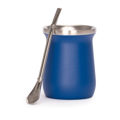Vaso Térmico metálico "MATE" 300ml. con Bombilla - Regalos Corporativos