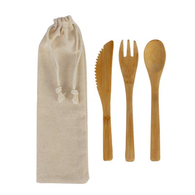 Set de 3 cubiertos de Bamboo