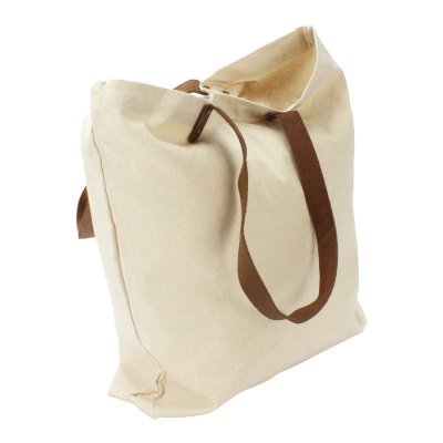Bolsa de Compras 10oz Canvas asas Cuero - Regalos Corporativos