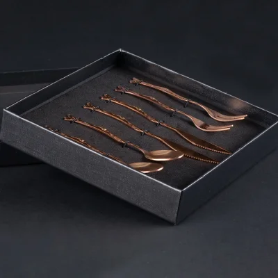 Deluxe Set de Cubiertos encobrizados para cóctel - Regalos Corporativos