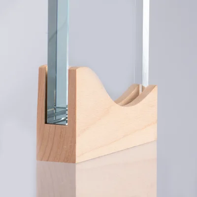 Trofeo Galvano de Madera y Cristal "Curve" - Regalos Corporativos