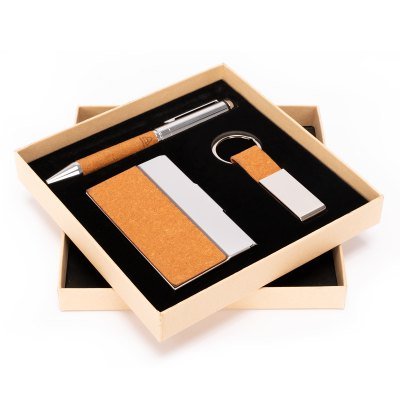 Set TORAJA: Bolígrafo, Llavero y Porta tarjetas - Regalos Corporativos