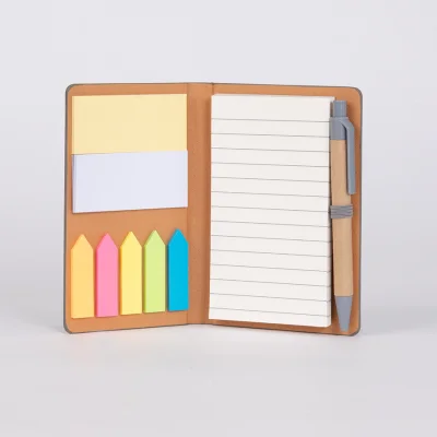Libreta Memo Set "AURORA" de Eco-Cuero, con Bolígrafo. - Regalos Corporativos