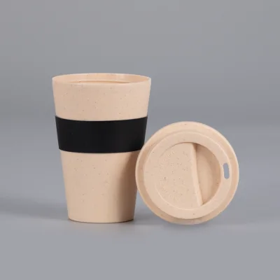 Mug Eco Cup "WHEAT STRAW" 355cc con banda silicona - Regalos Corporativos
