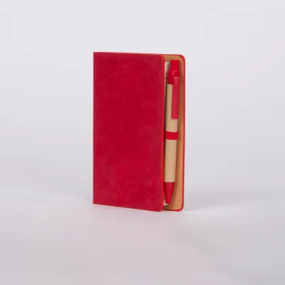 Libreta Memo Set "AURORA" de Eco-Cuero, con Bolígrafo. - Regalos Corporativos