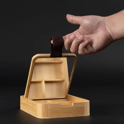 Caja organizadora de Bamboo con espejo "ANNA" - Regalos Corporativos