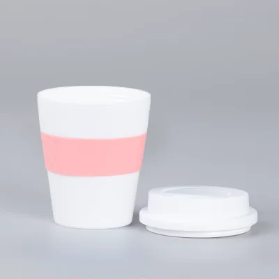 Mug Express Cup "WHITE" 356cc con banda silicona - Regalos Corporativos