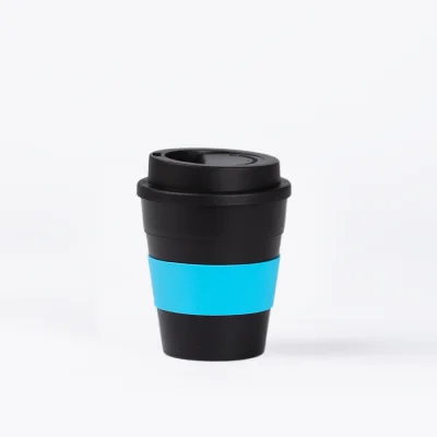 Mug Express Cup "BLACK" 356cc con banda silicona - Regalos Corporativos